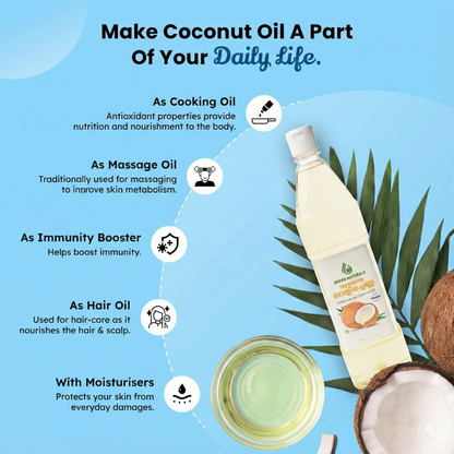 100% Natural Cold Pressed Coconut Oil