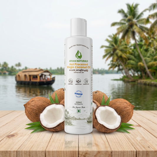 Hot Processed Virgin Coconut Oil 200ml (ഉരുക്കു വെളിച്ചെണ്ണ)